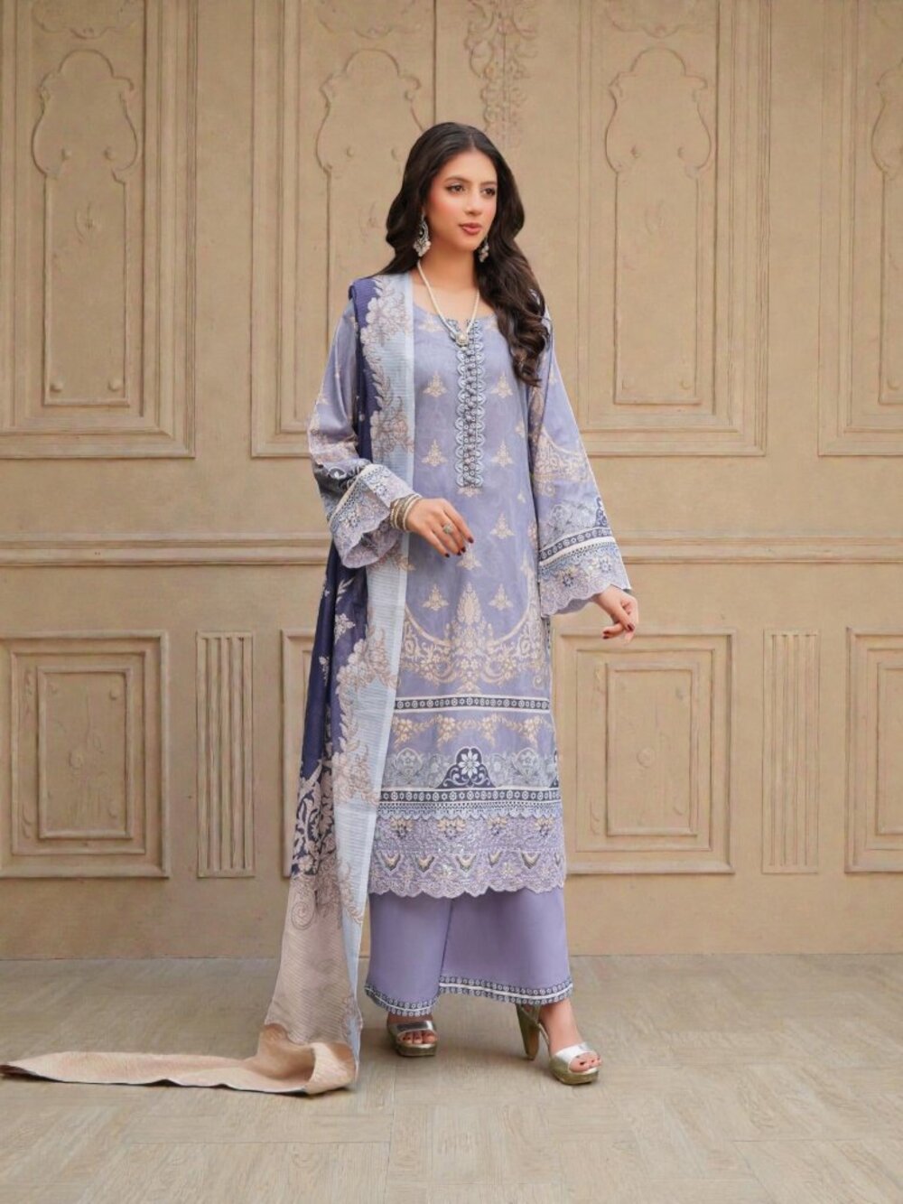 Traditional Pakistani Cotton Salwar Kameez, Cultural Wear for Women